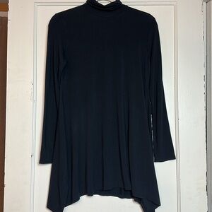 Soft surroundings long line tunic with a mock neck turtleneck with a soft feel